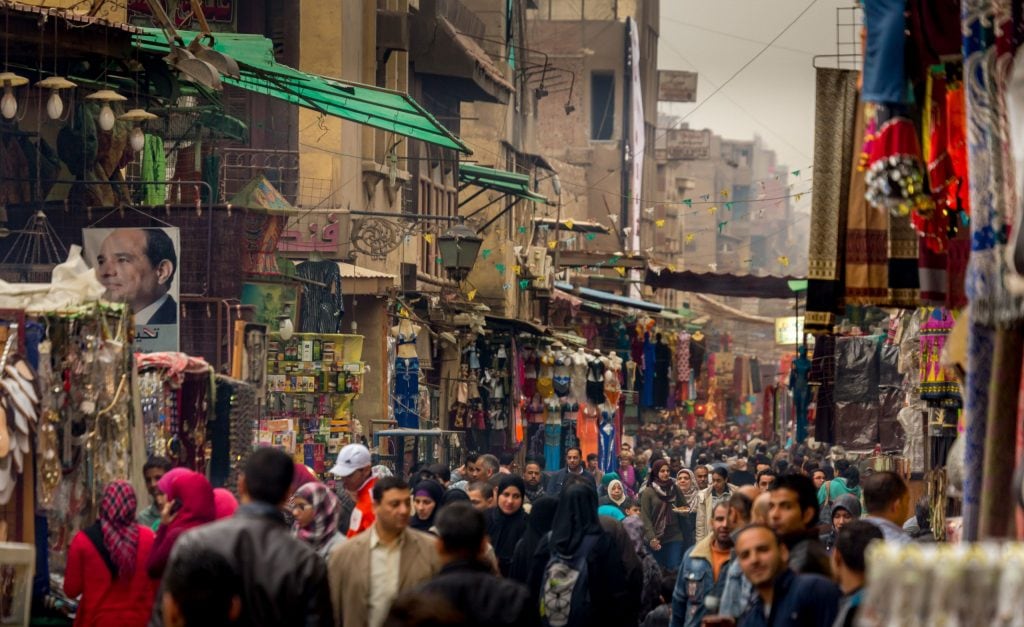 EGYPT - Islamic Cairo: The historical Muizz Street and Al-Rifai & Sultan Hassan Mosque