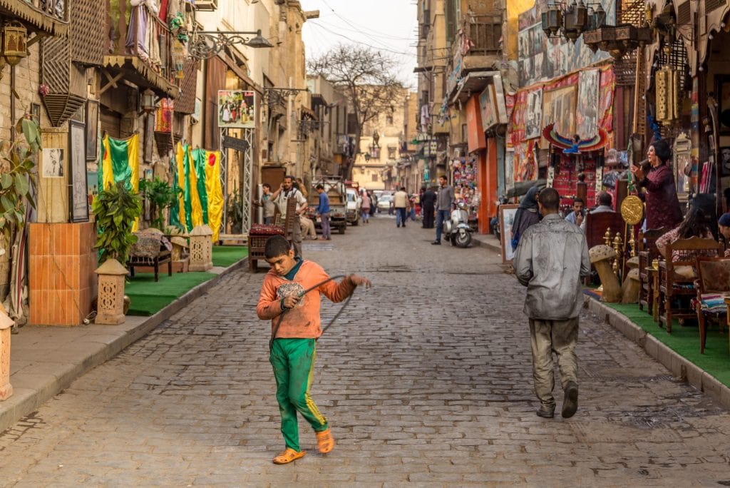 EGYPT - Islamic Cairo: The historical Muizz Street and Al-Rifai & Sultan Hassan Mosque
