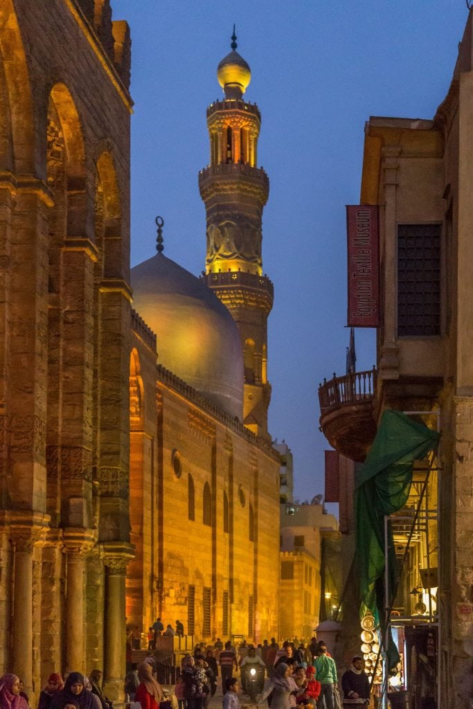 EGYPT - Islamic Cairo: The historical Muizz Street and Al-Rifai & Sultan Hassan Mosque