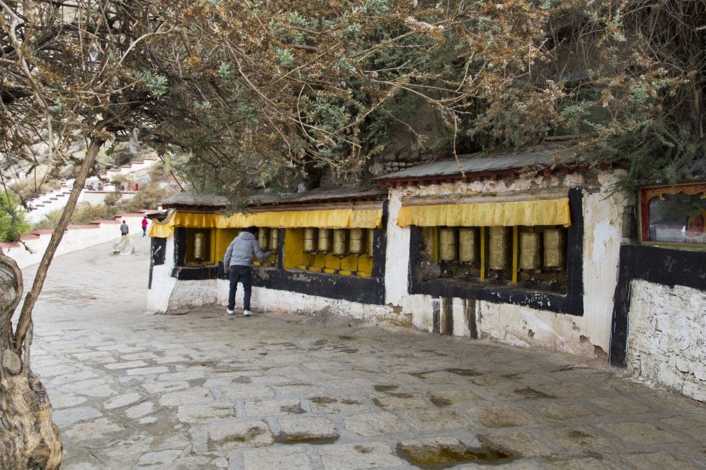 TIBET - Drepung and Sera monastery in Lhasa with monks debating