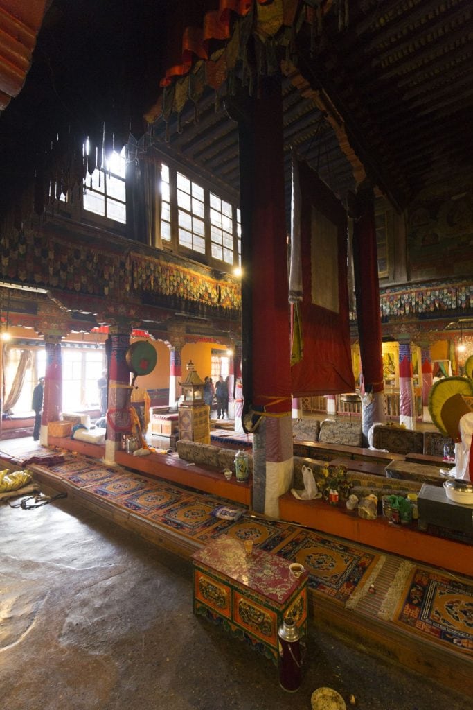 TIBET - Drepung and Sera monastery in Lhasa with monks debating