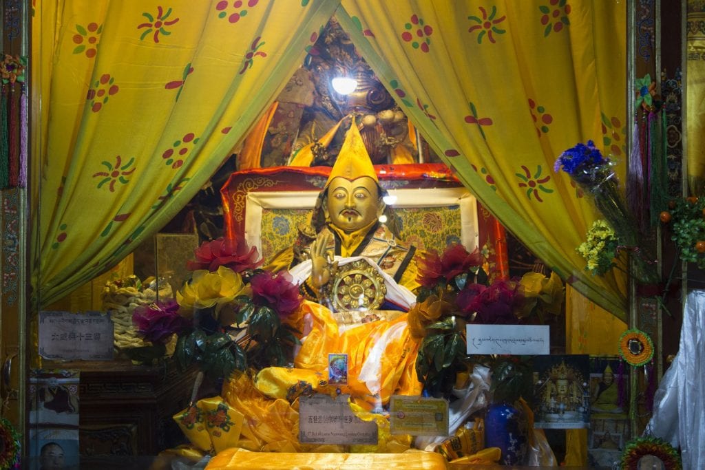 TIBET - Drepung and Sera monastery in Lhasa with monks debating