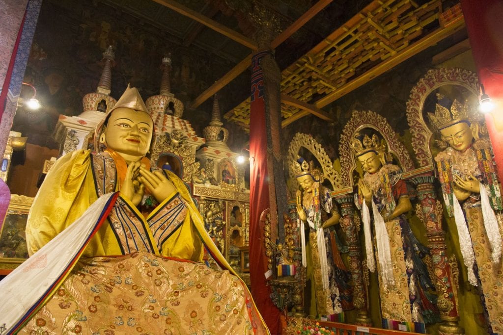 TIBET - Drepung and Sera monastery in Lhasa with monks debating