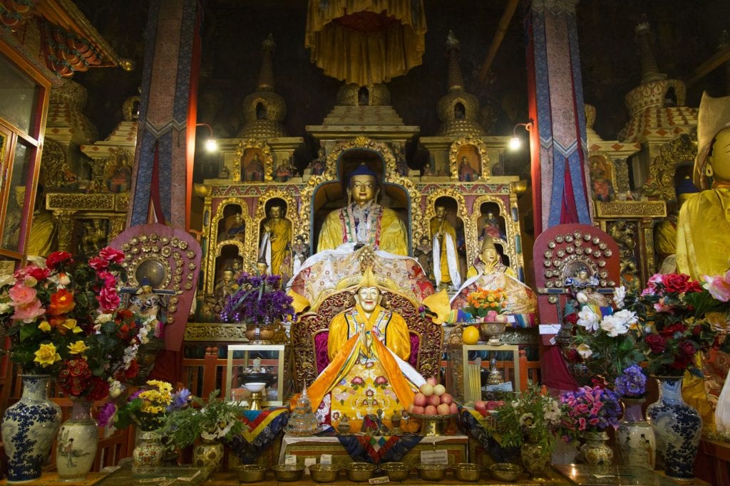 TIBET - Drepung and Sera monastery in Lhasa with monks debating