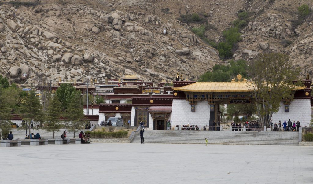 TIBET - Drepung and Sera monastery in Lhasa with monks debating