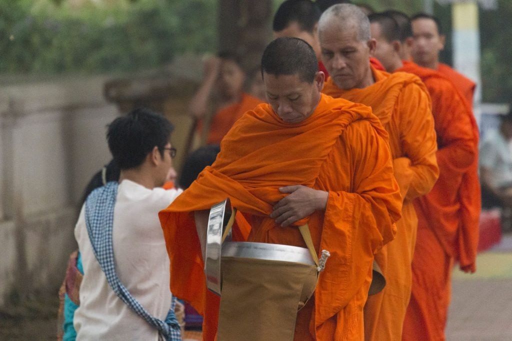 LAOS - Monks alms giving ceremony in Luang Prabang