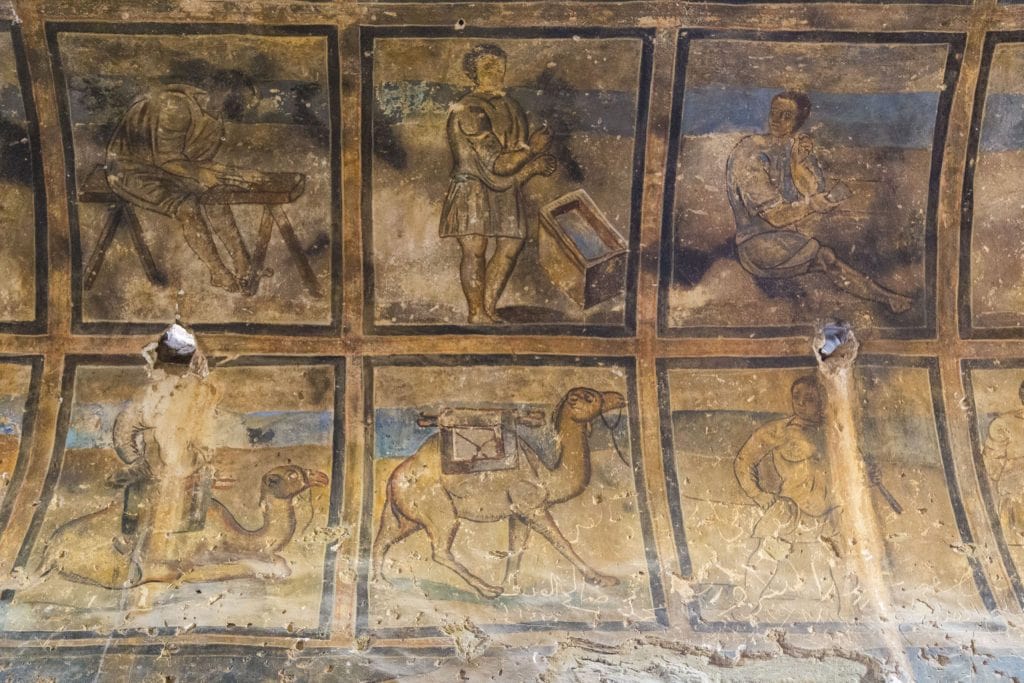 JORDAN - Exploring Qasr Amra frescos and the desert castle loop