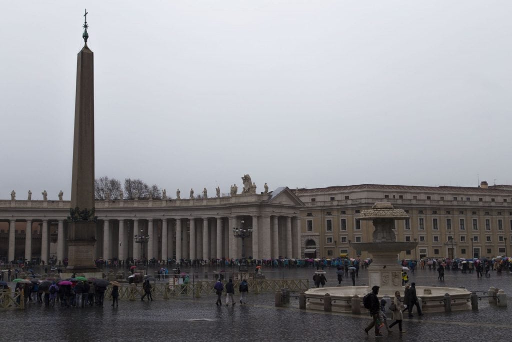 VATICAN - The St. Peter’s Basilica in the Vatican during a rainy afternoon