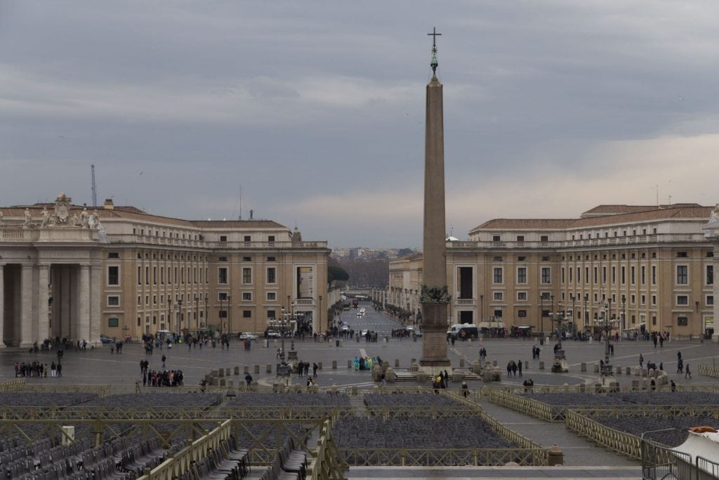 VATICAN - The St. Peter’s Basilica in the Vatican during a rainy afternoon