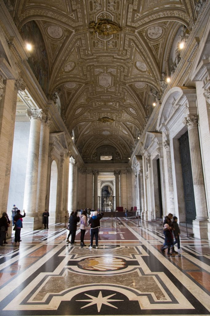 VATICAN - The St. Peter’s Basilica in the Vatican during a rainy afternoon