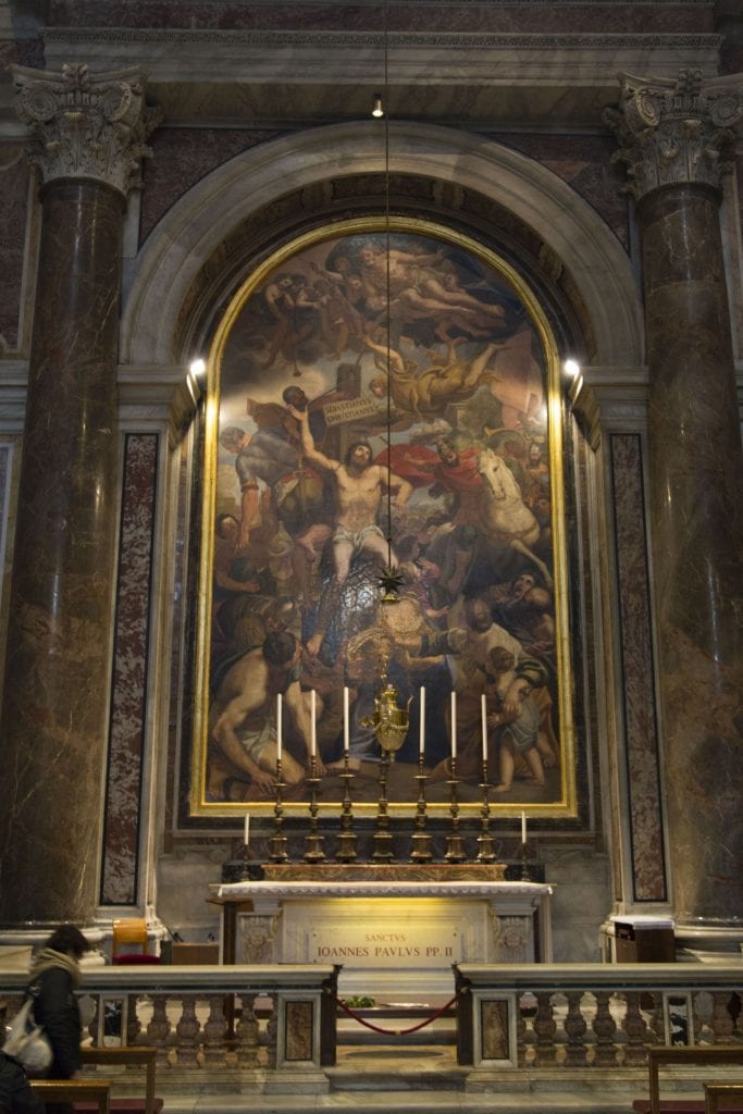 VATICAN - The St. Peter’s Basilica in the Vatican during a rainy afternoon