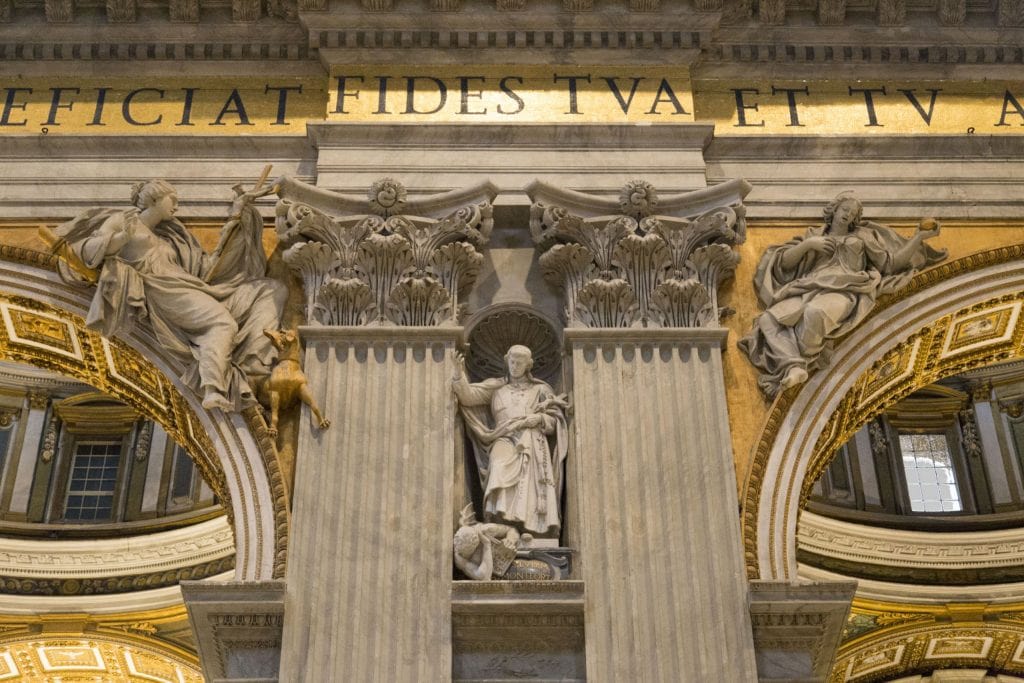 VATICAN - The St. Peter’s Basilica in the Vatican during a rainy afternoon