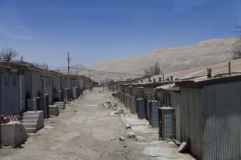 Mining in the Atacama desert at Chuquicamata mine and Humberstone