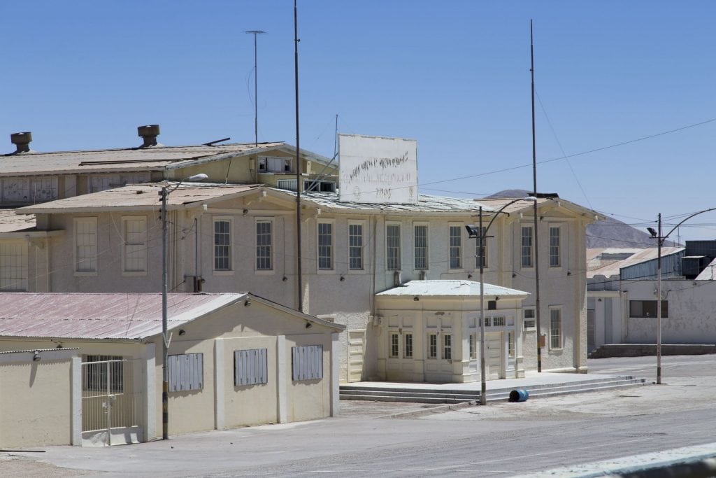 Mining in the Atacama desert at Chuquicamata mine and Humberstone