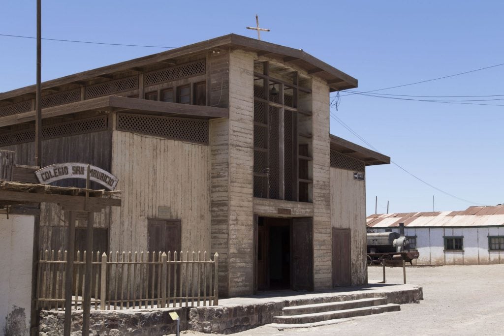 Mining in the Atacama desert at Chuquicamata mine and Humberstone