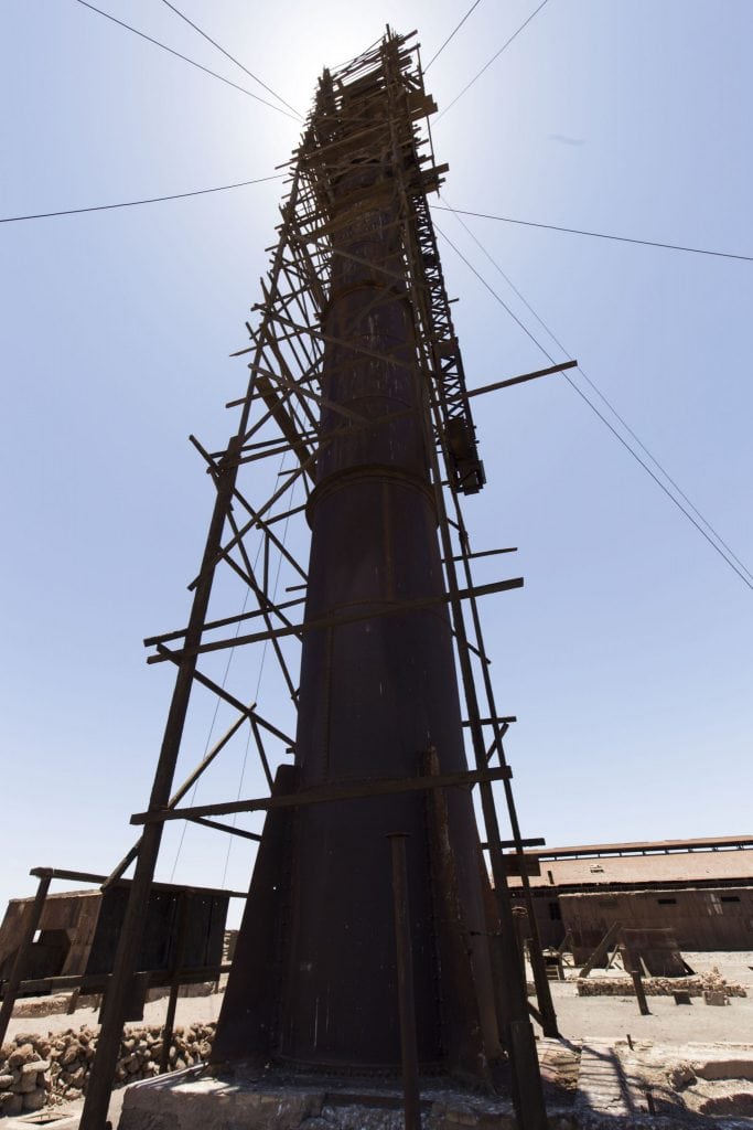 Mining in the Atacama desert at Chuquicamata mine and Humberstone