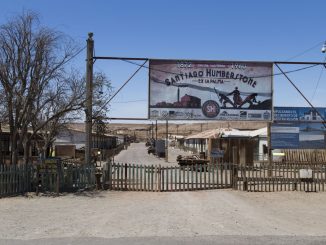 Mining in the Atacama desert at Chuquicamata mine and Humberstone