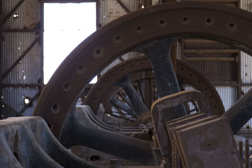 Mining in the Atacama desert at Chuquicamata mine and Humberstone
