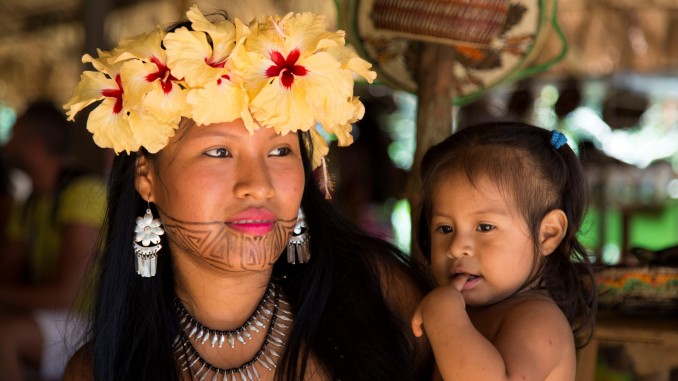 Embera Tribe Panama Mother And Daughter Chris Travel Blog