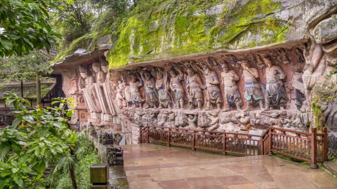 Baodingshan-Wall-Full-Carvings-CHINA-Dazu-Rock-Carvings-a-must-do-day-trip-from-Chongqing